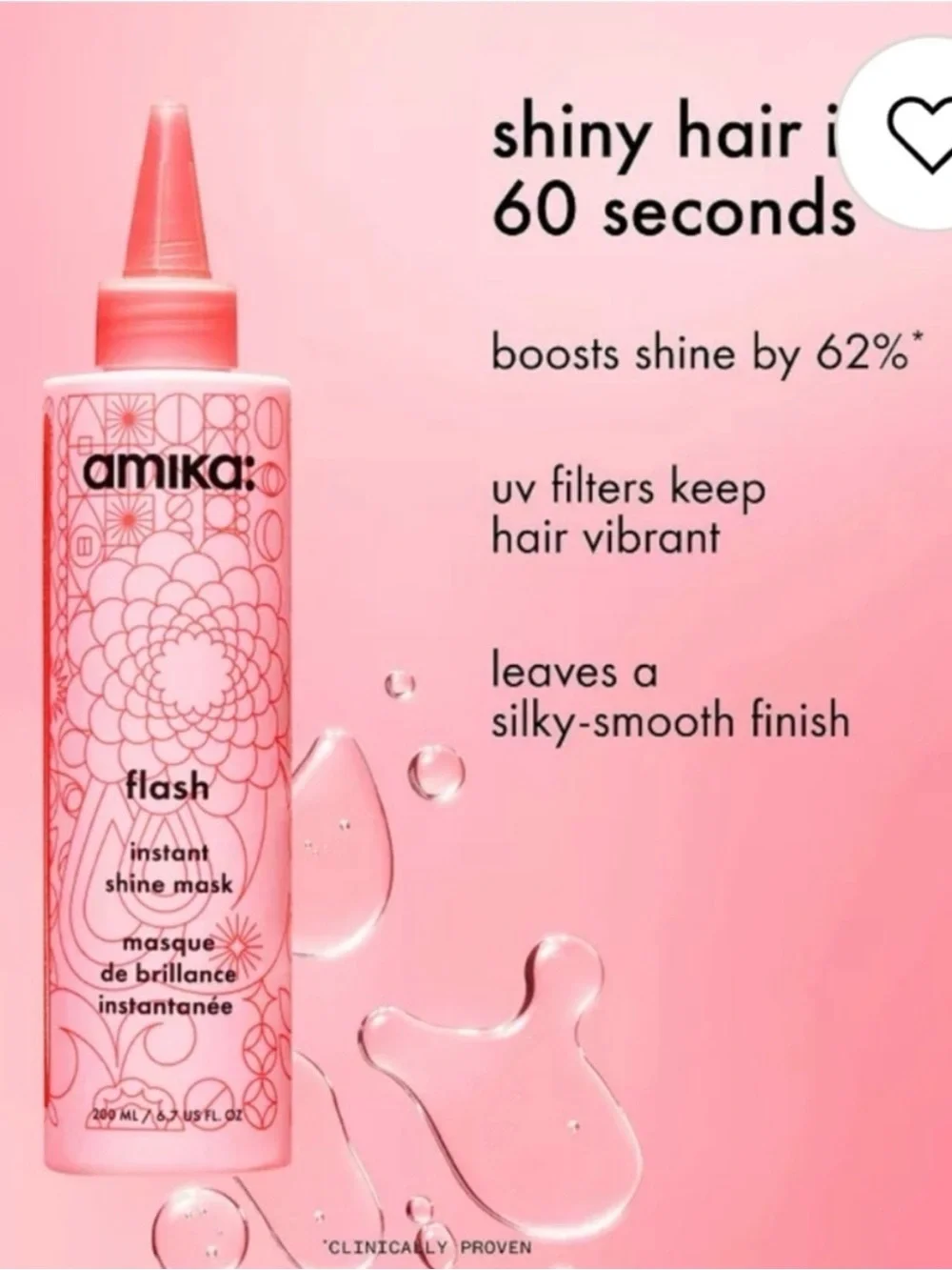 NEW Bundle 3 Amika Vault Shampoo Conditioner & Flash  shine color-lock full size